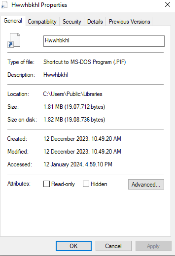 Forensic artifact review, screenshot 4